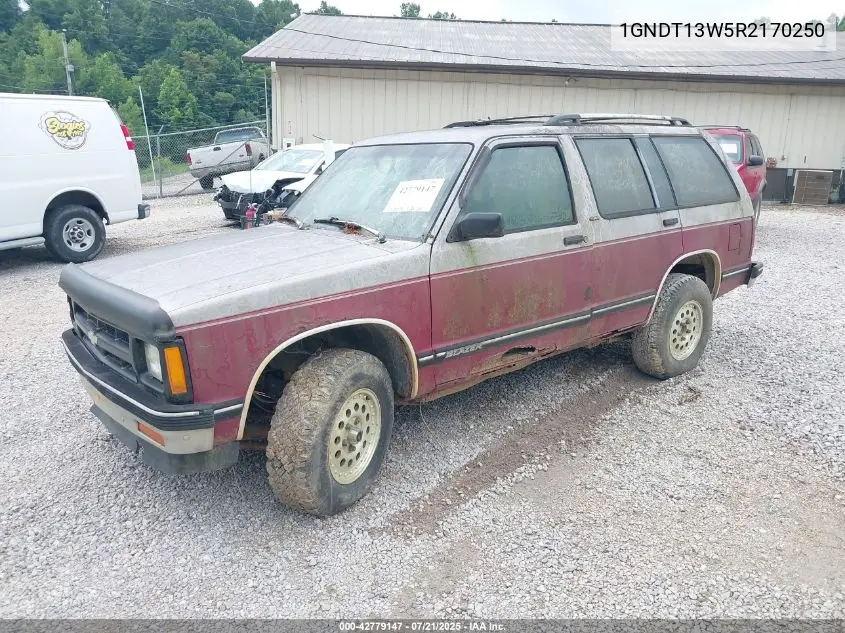 1994 Chevrolet Blazer S10 VIN: 1GNDT13W5R2170250 Lot: 42779147