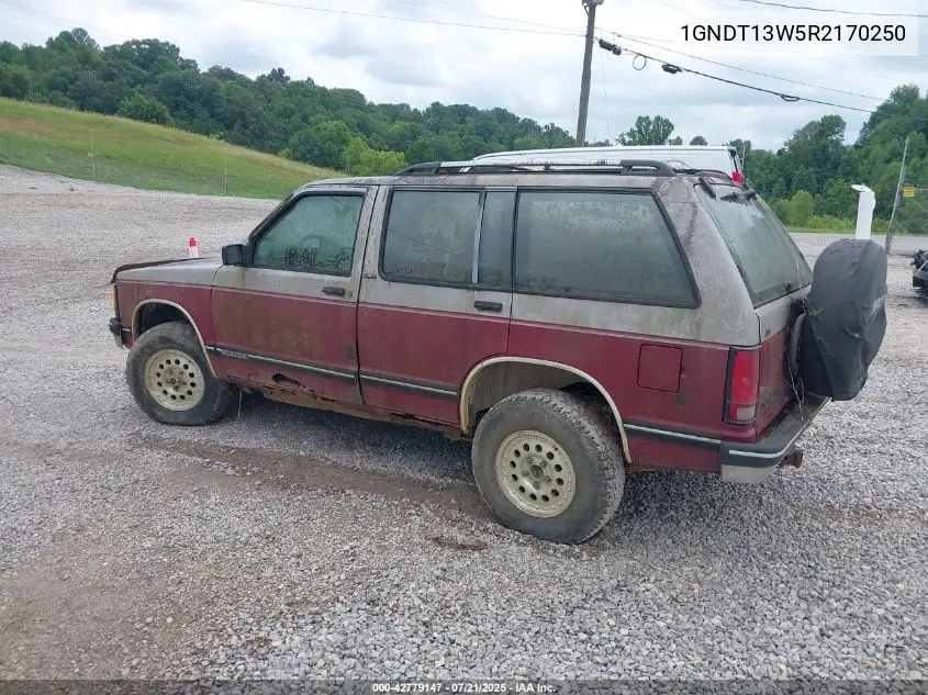 1994 Chevrolet Blazer S10 VIN: 1GNDT13W5R2170250 Lot: 42779147