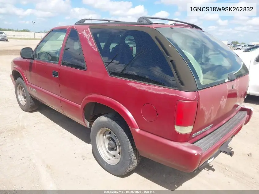 1995 Chevrolet Blazer VIN: 1GNCS18W9SK262832 Lot: 42582716