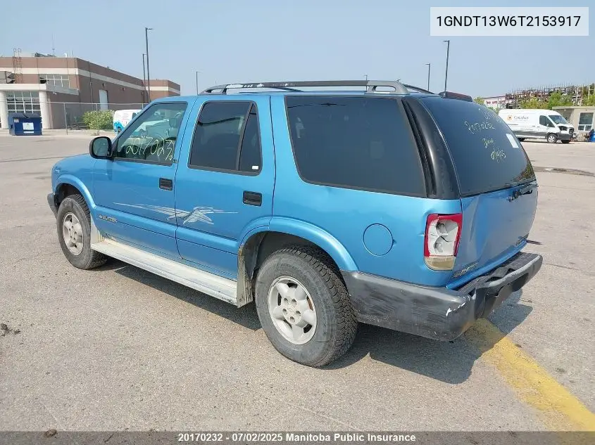 1996 Chevrolet Blazer Ls VIN: 1GNDT13W6T2153917 Lot: 20170232