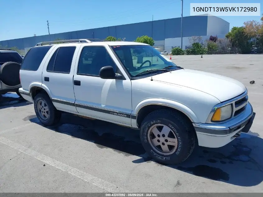 1997 Chevrolet Blazer Ls VIN: 1GNDT13W5VK172980 Lot: 42237092