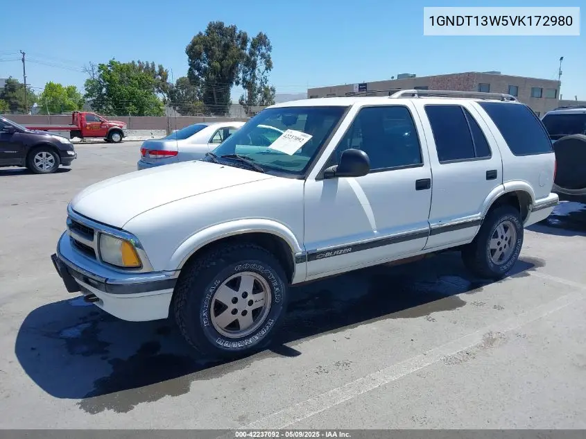 1997 Chevrolet Blazer Ls VIN: 1GNDT13W5VK172980 Lot: 42237092