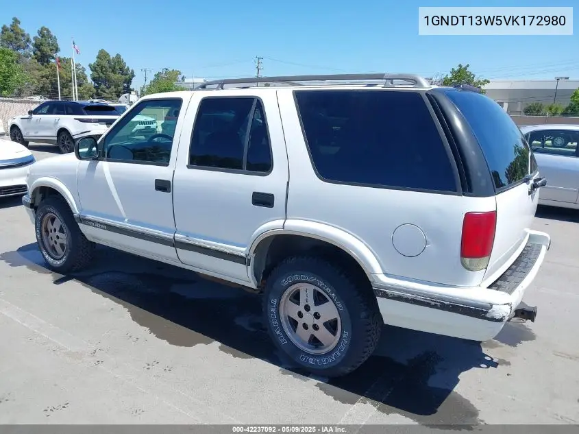 1997 Chevrolet Blazer Ls VIN: 1GNDT13W5VK172980 Lot: 42237092