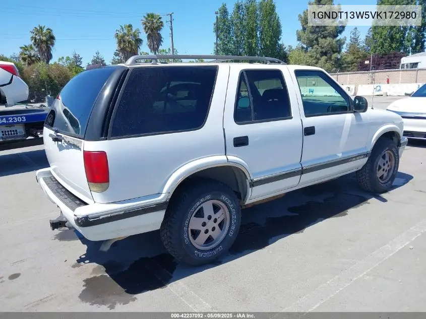 1997 Chevrolet Blazer Ls VIN: 1GNDT13W5VK172980 Lot: 42237092