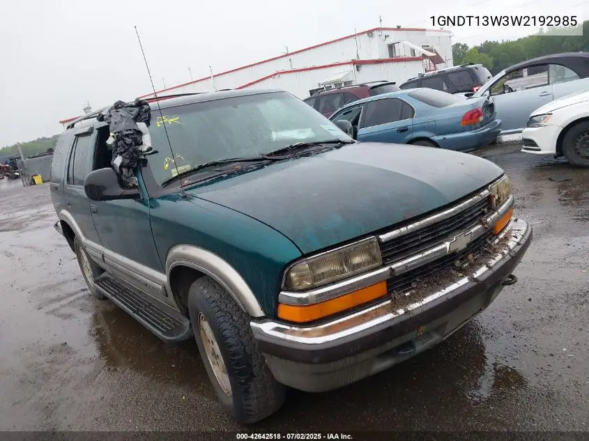1998 Chevrolet Blazer Ls VIN: 1GNDT13W3W2192985 Lot: 42642518