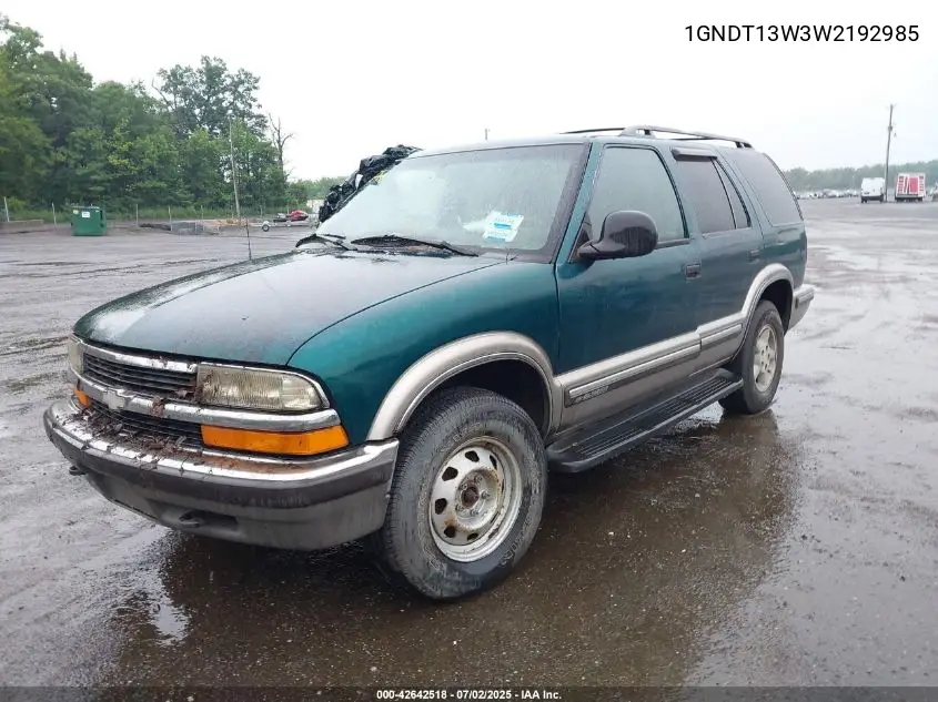 1998 Chevrolet Blazer Ls VIN: 1GNDT13W3W2192985 Lot: 42642518
