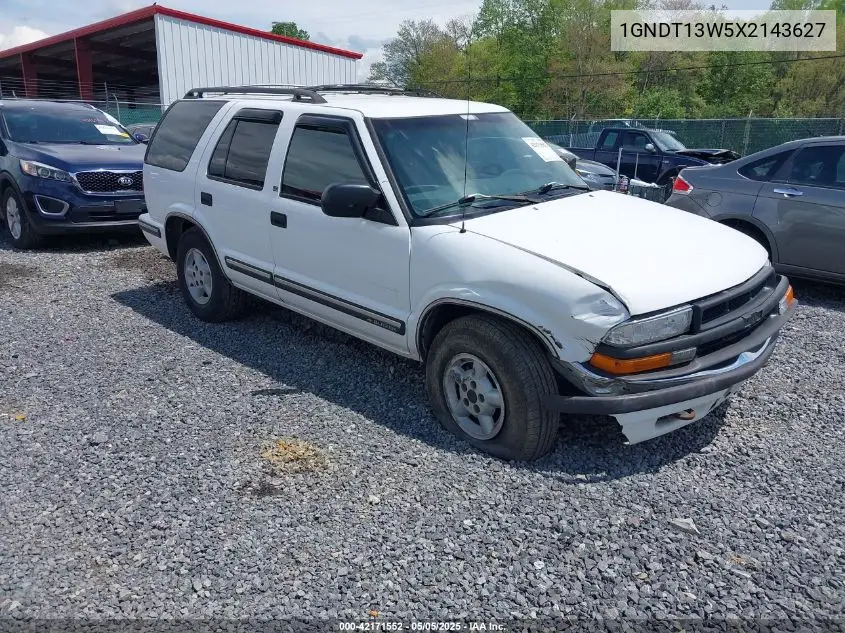 1999 Chevrolet Blazer Ls VIN: 1GNDT13W5X2143627 Lot: 42171552