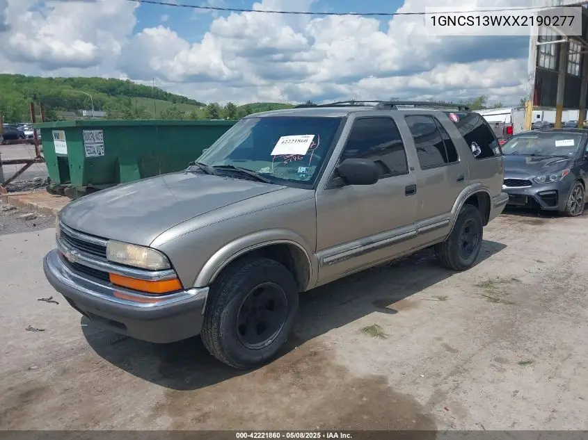 1999 Chevrolet Blazer Ls VIN: 1GNCS13WXX2190277 Lot: 42221860