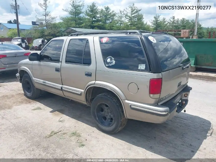 1999 Chevrolet Blazer Ls VIN: 1GNCS13WXX2190277 Lot: 42221860