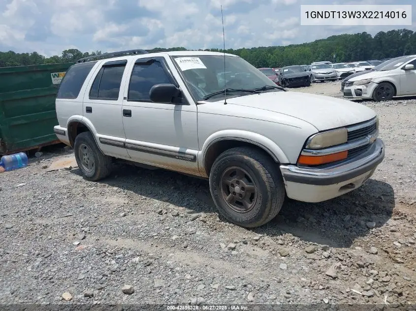 1999 Chevrolet Blazer Ls VIN: 1GNDT13W3X2214016 Lot: 42596328