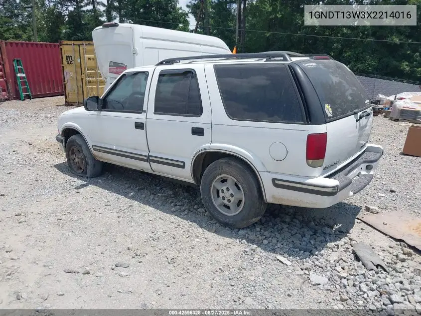 1999 Chevrolet Blazer Ls VIN: 1GNDT13W3X2214016 Lot: 42596328