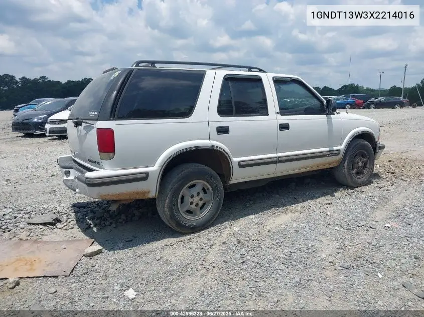 1999 Chevrolet Blazer Ls VIN: 1GNDT13W3X2214016 Lot: 42596328