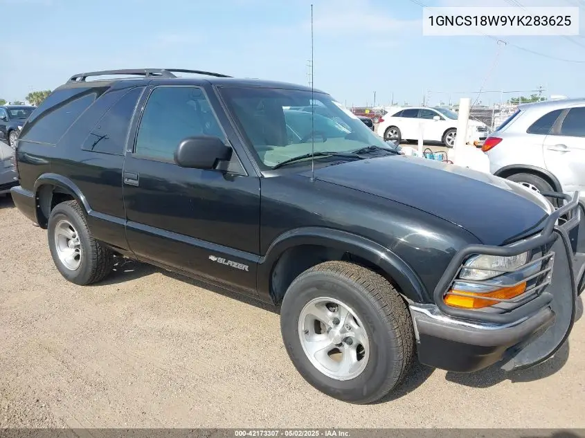 2000 Chevrolet Blazer Ls VIN: 1GNCS18W9YK283625 Lot: 42173307