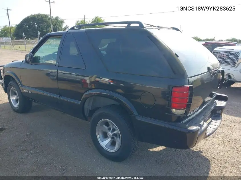2000 Chevrolet Blazer Ls VIN: 1GNCS18W9YK283625 Lot: 42173307