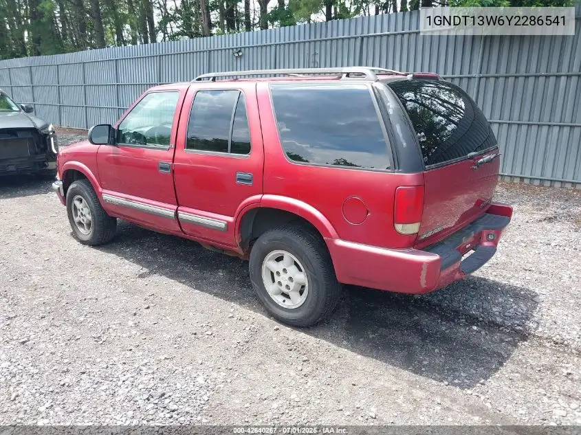 2000 Chevrolet Blazer Ls VIN: 1GNDT13W6Y2286541 Lot: 42640267