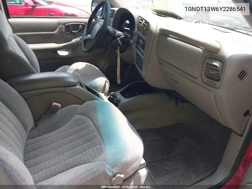 2000 Chevrolet Blazer Ls VIN: 1GNDT13W6Y2286541 Lot: 42640267