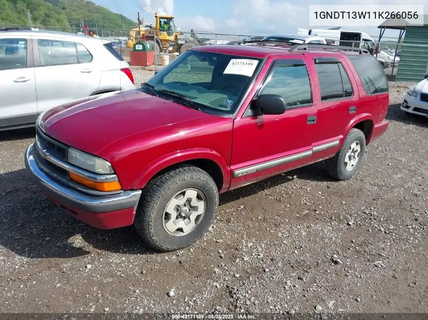 2001 Chevrolet Blazer Ls VIN: 1GNDT13W11K266056 Lot: 42171109
