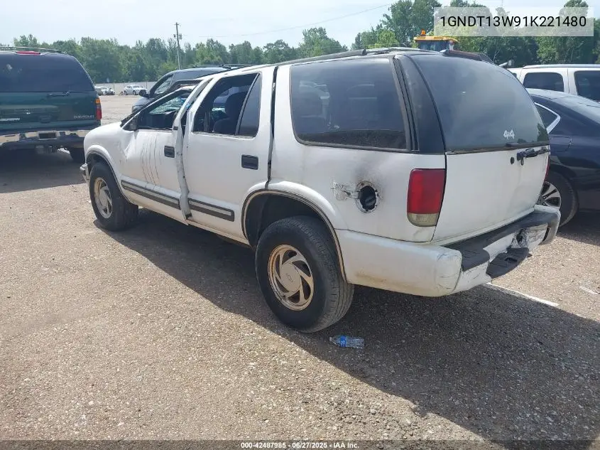 2001 Chevrolet Blazer Lt VIN: 1GNDT13W91K221480 Lot: 42487985