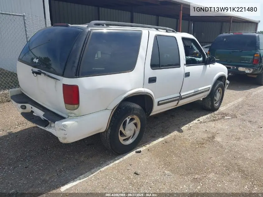 2001 Chevrolet Blazer Lt VIN: 1GNDT13W91K221480 Lot: 42487985