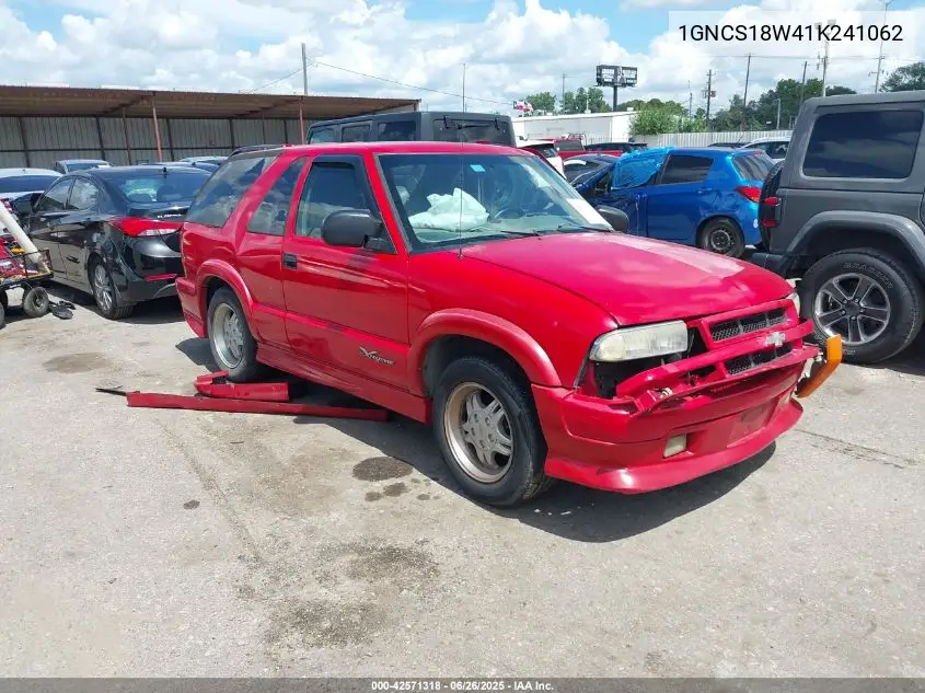 2001 Chevrolet Blazer Xtreme VIN: 1GNCS18W41K241062 Lot: 42571318
