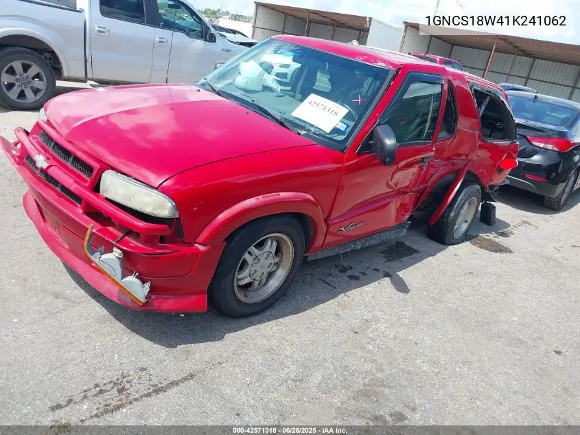 2001 Chevrolet Blazer Xtreme VIN: 1GNCS18W41K241062 Lot: 42571318