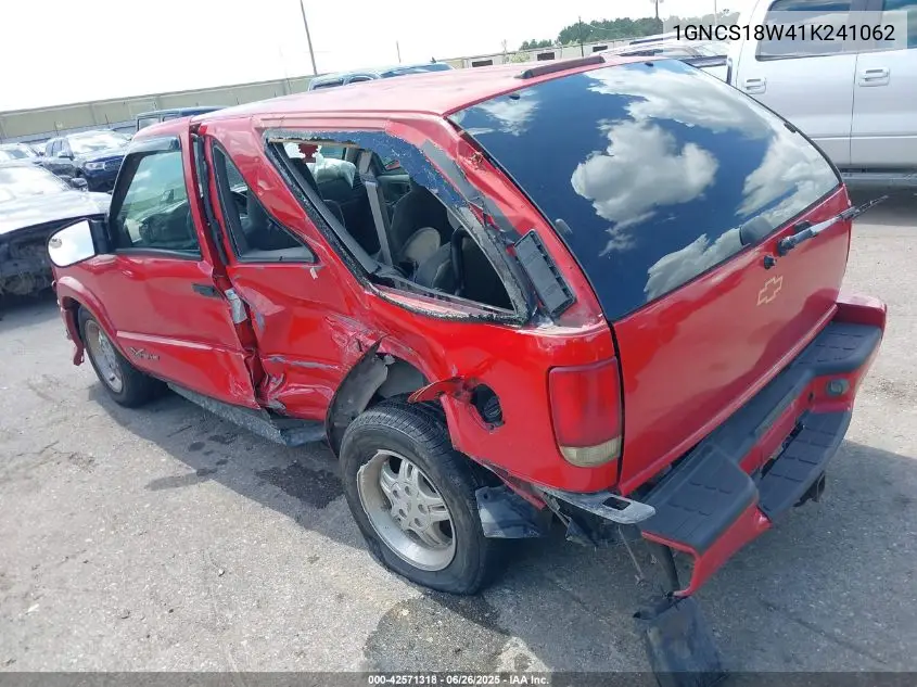 2001 Chevrolet Blazer Xtreme VIN: 1GNCS18W41K241062 Lot: 42571318
