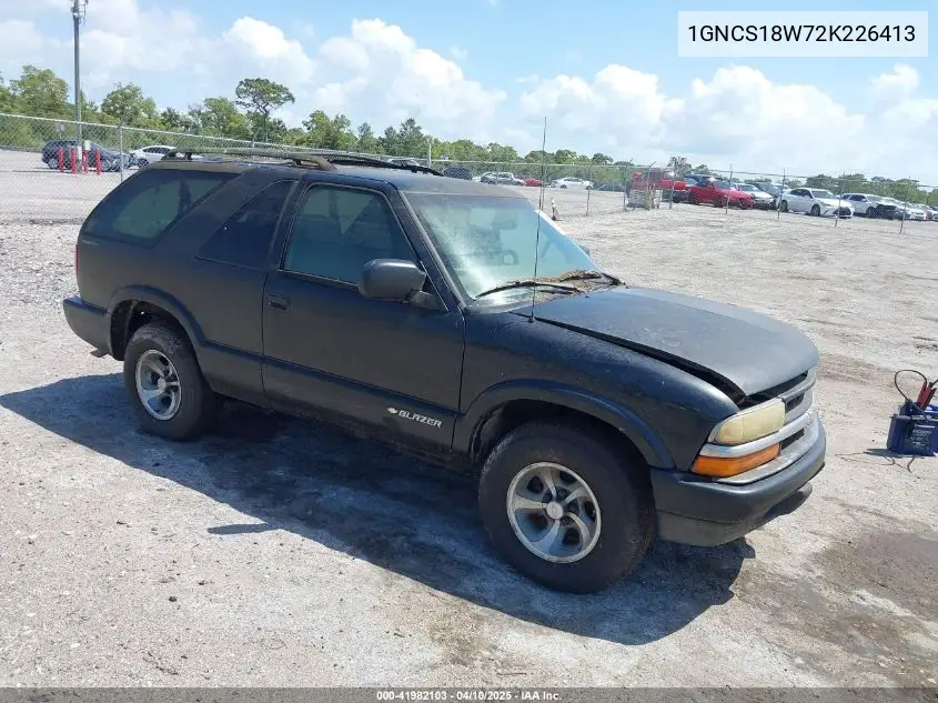 2002 Chevrolet Blazer Ls VIN: 1GNCS18W72K226413 Lot: 41982103