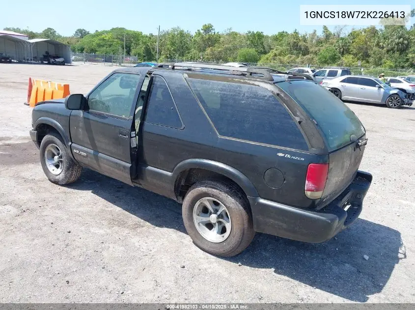2002 Chevrolet Blazer Ls VIN: 1GNCS18W72K226413 Lot: 41982103