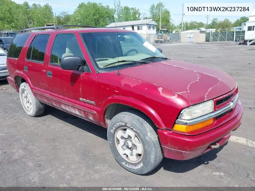 2002 Chevrolet Blazer Ls VIN: 1GNDT13WX2K237284 Lot: 42193499