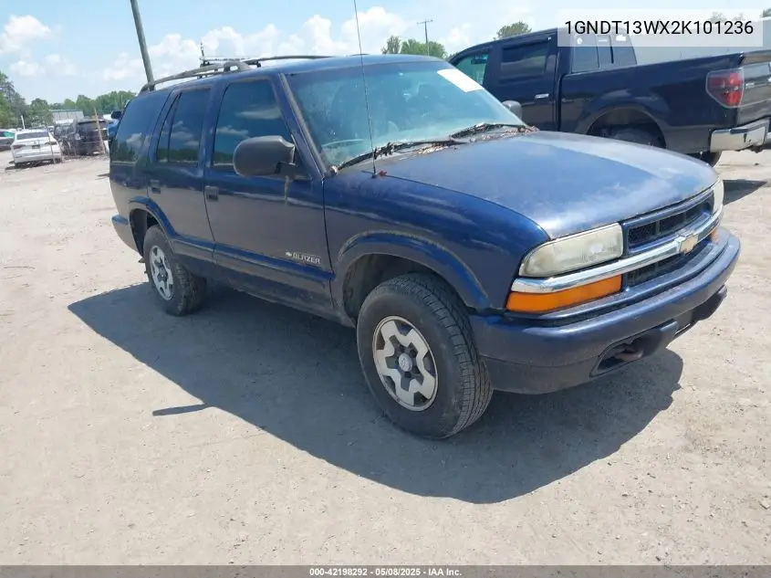 2002 Chevrolet Blazer Ls VIN: 1GNDT13WX2K101236 Lot: 42198292