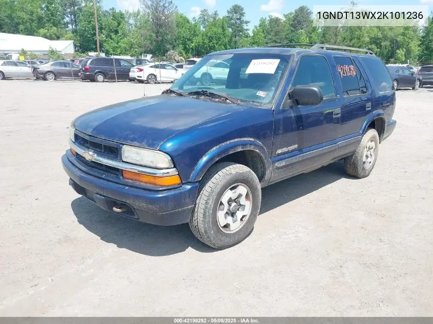 2002 Chevrolet Blazer Ls VIN: 1GNDT13WX2K101236 Lot: 42198292