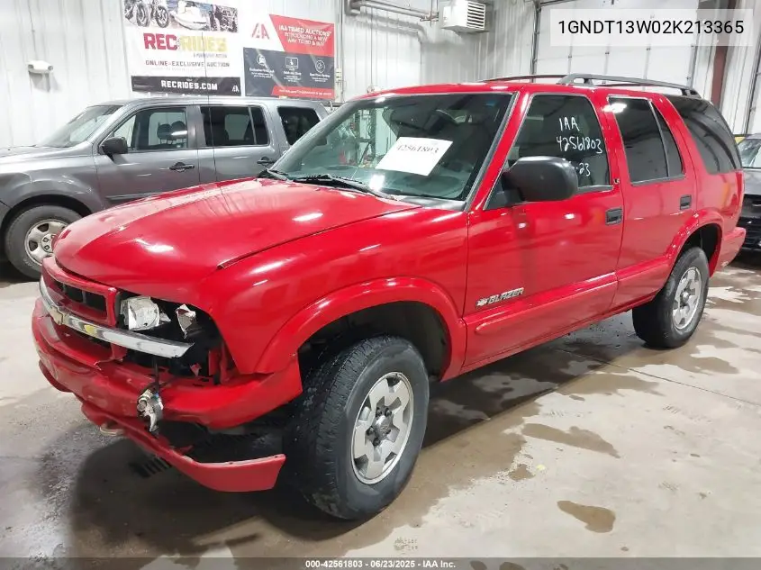 2002 Chevrolet Blazer Ls VIN: 1GNDT13W02K213365 Lot: 42561803