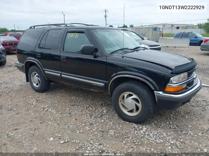 2002 Chevrolet Blazer VIN: 1GNDT13W2222929 Lot: 42577071