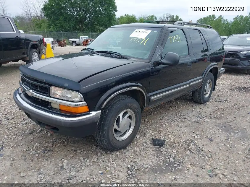 2002 Chevrolet Blazer VIN: 1GNDT13W2222929 Lot: 42577071