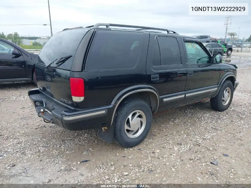 2002 Chevrolet Blazer VIN: 1GNDT13W2222929 Lot: 42577071
