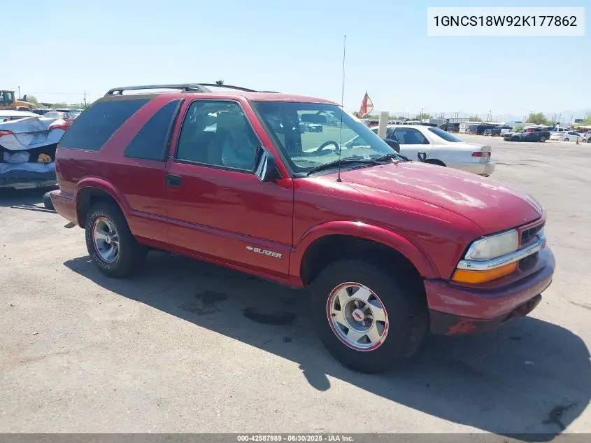 2002 Chevrolet Blazer Ls VIN: 1GNCS18W92K177862 Lot: 42587989