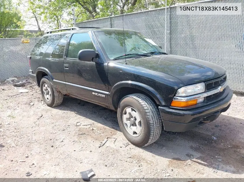 2003 Chevrolet Blazer Ls VIN: 1GNCT18X83K145413 Lot: 42239223