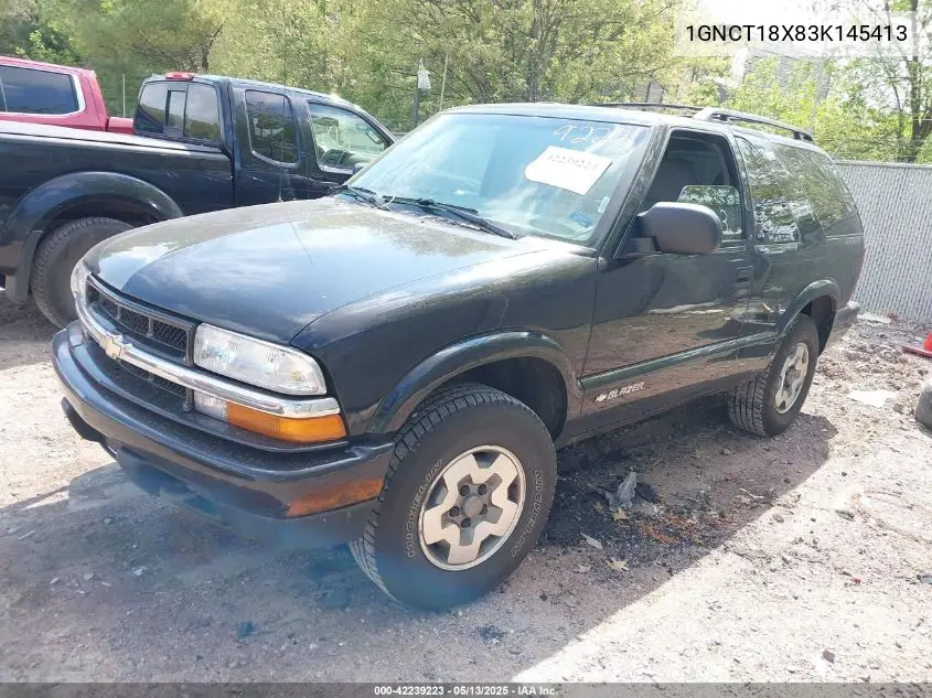 2003 Chevrolet Blazer Ls VIN: 1GNCT18X83K145413 Lot: 42239223