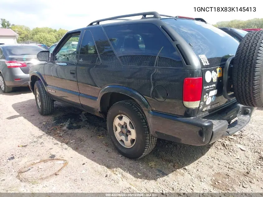 2003 Chevrolet Blazer Ls VIN: 1GNCT18X83K145413 Lot: 42239223
