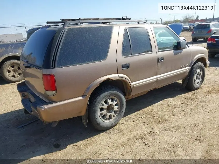 2004 Chevrolet Blazer VIN: 1GNDT13X44K122319 Lot: 30060698