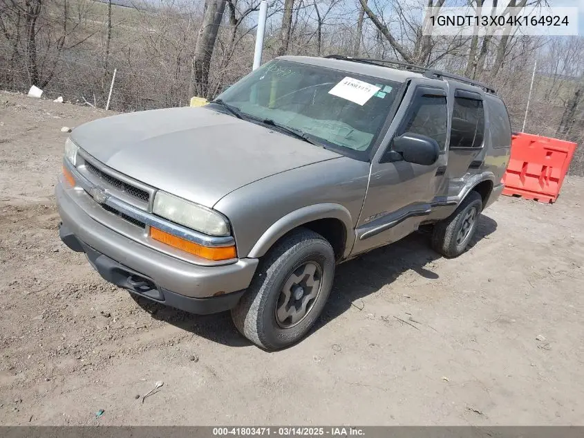 2004 Chevrolet Blazer Ls VIN: 1GNDT13X04K164924 Lot: 41803471