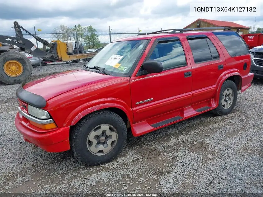 2004 Chevrolet Blazer Ls VIN: 1GNDT13X64K127182 Lot: 42188177