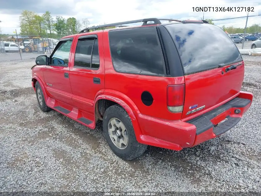 2004 Chevrolet Blazer Ls VIN: 1GNDT13X64K127182 Lot: 42188177