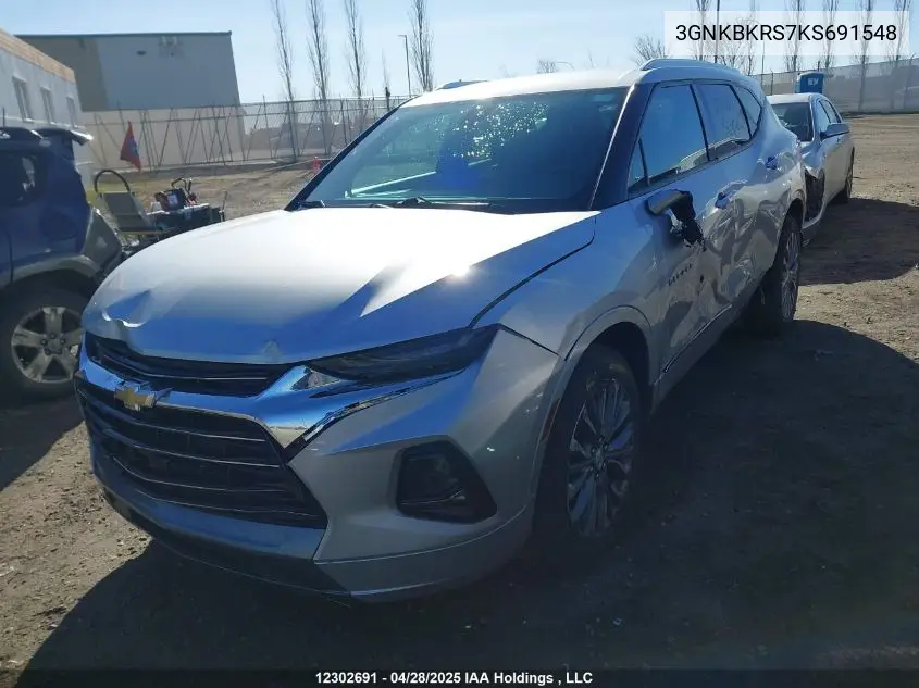 2019 Chevrolet Blazer Premier VIN: 3GNKBKRS7KS691548 Lot: 12302691
