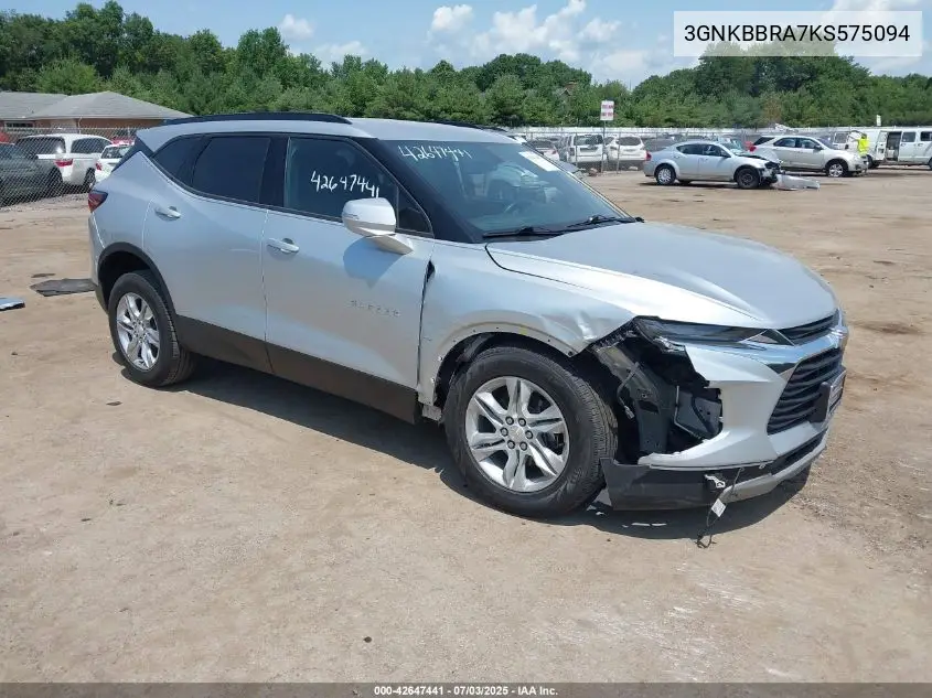 2019 Chevrolet Blazer VIN: 3GNKBBRA7KS575094 Lot: 42647441