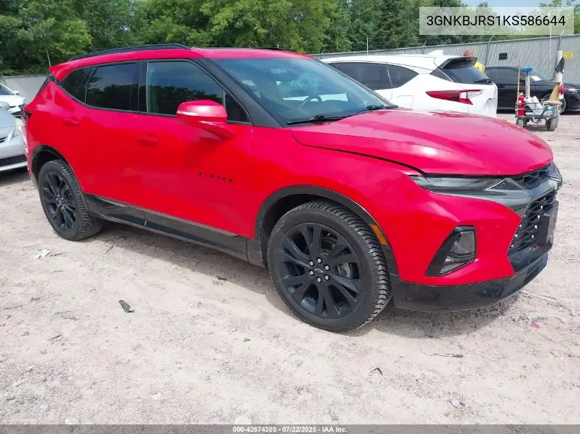 2019 Chevrolet Blazer Rs VIN: 3GNKBJRS1KS586644 Lot: 42674389