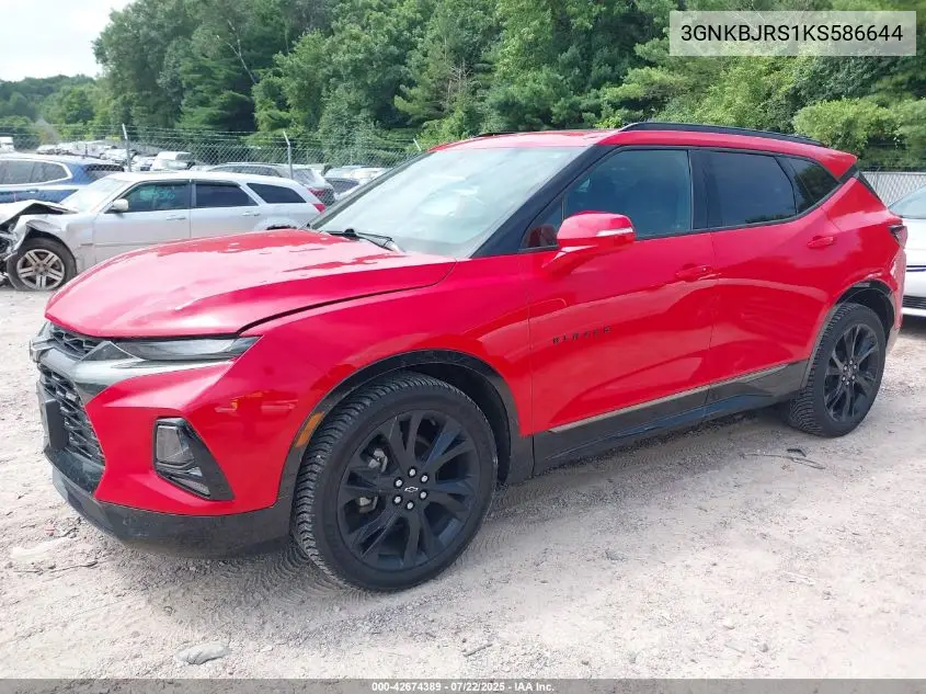 2019 Chevrolet Blazer Rs VIN: 3GNKBJRS1KS586644 Lot: 42674389