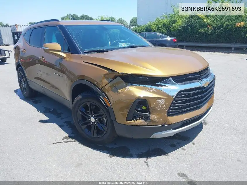 2019 Chevrolet Blazer VIN: 3GNKBBRA6KS691693 Lot: 42805886