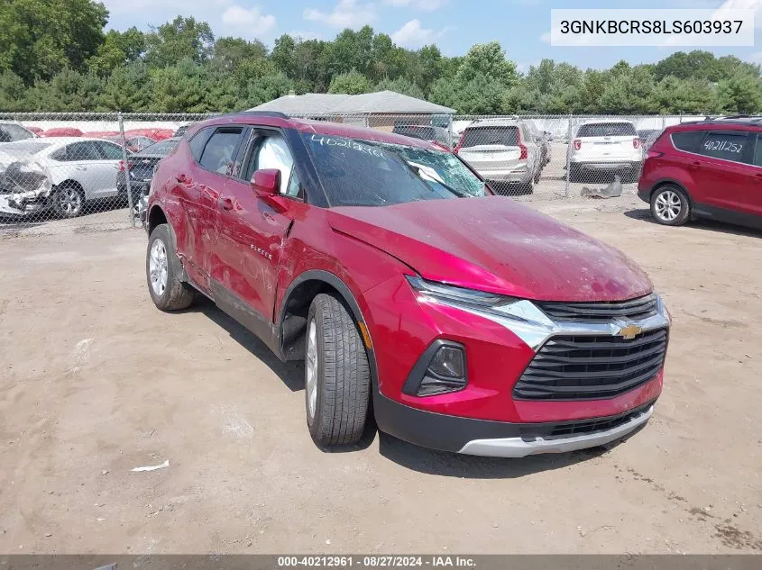 2020 Chevrolet Blazer Fwd 2Lt VIN: 3GNKBCRS8LS603937 Lot: 40212961