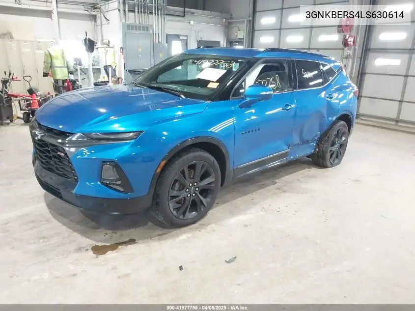2020 Chevrolet Blazer Fwd Rs VIN: 3GNKBERS4LS630614 Lot: 41977758